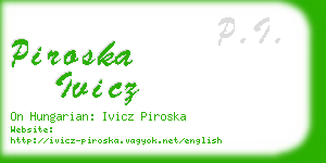 piroska ivicz business card